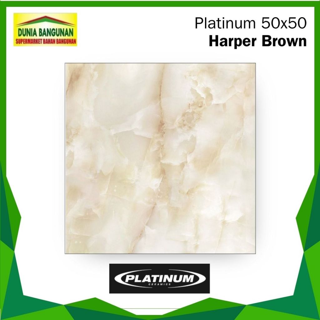 Keramik Platinum Harper Brown 40x40 Keramik Lantai
