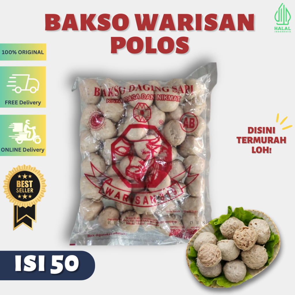 

BAKSO SAPI WARISAN AB ISI 50 | BAKSO DAGING SAPI VIRAL ENAK | BAKSO KUAH /BAKAR | BAKSO PREMIUM