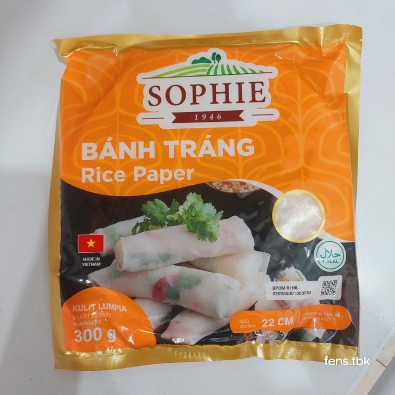 

RICE PAPER SOPHIE / BANH TRANG / KULIT LUMPIA 22 CM (300 GR)