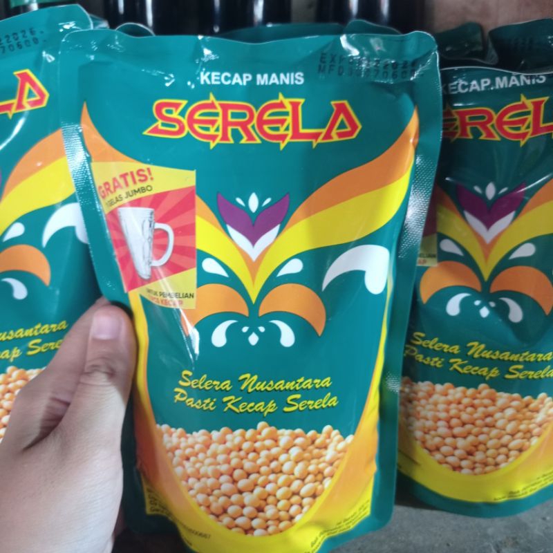 

KECAP MANIS SERELA 520 ML GRATIS GELAS CANTIK/ KECAP SERELA MANIS