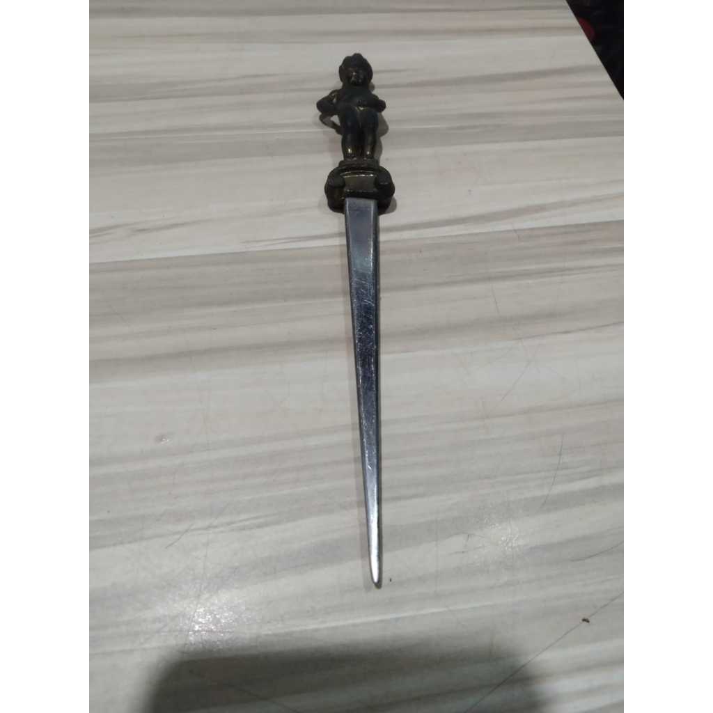 Miniatur Pedang Kuningan Kuno Jadul Antik