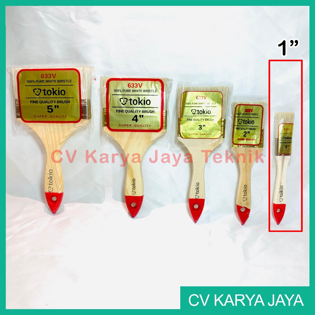 

Kuas Cat 1" Tokio / Kuas Putih 1 inch Gagang Kayu