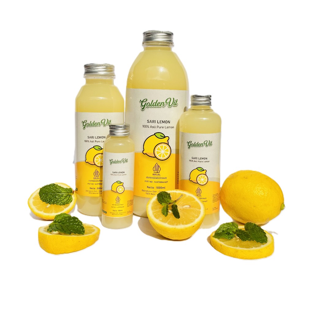 

Goldenvit sari buah lemon / sari lemon murni 500ml / air perasan lemon /sari buah lemon murni