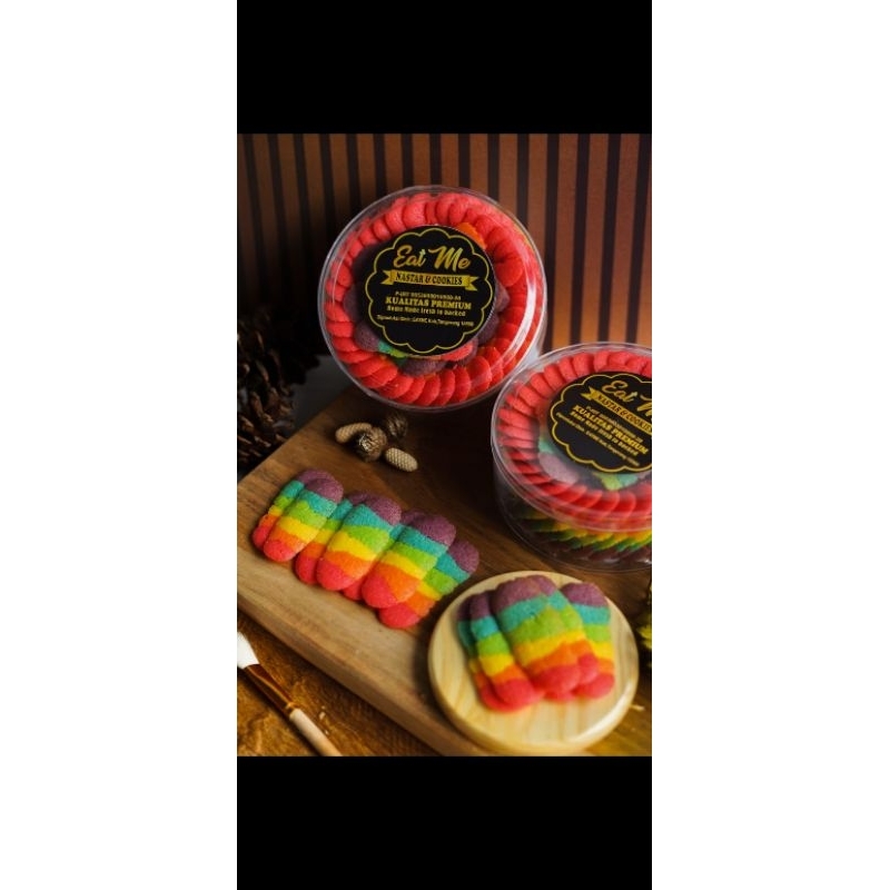 

KUE COOKIES LIDAH KUCING RAINBOW PREMIUM