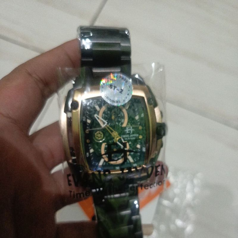 Buy 1 get 1 Jam tangan chronograph Kotak New Original Evans Jayden EJ-9553 big size