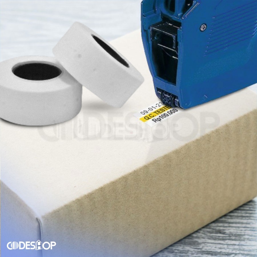 

Kertas Stiker 16 x 23 mm Sato Sticker Label Harga Price Printer PB230 2 Baris Warna Kuning