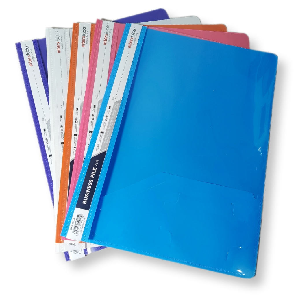 

INTERXFOLDER - Business File Map Plastik Ukuran A4 Warna - LUSIN