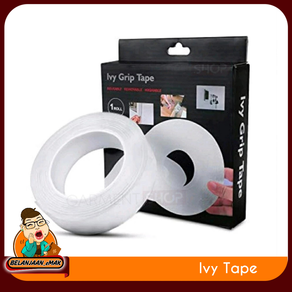 

IVYTAPE - Ivy Grip Tape Double Tape Kuat Multifungsi Adhesive Nano Tape Besar