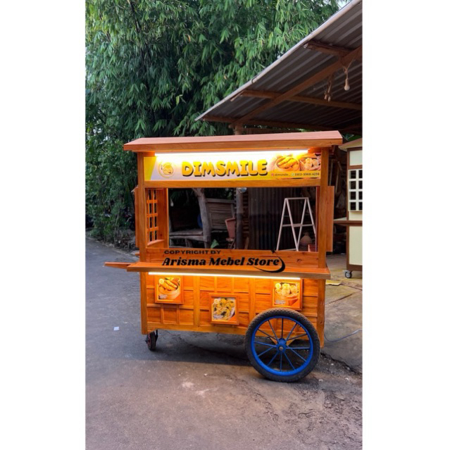 Gerobak Dimsum Roda 3, Gerobak Dimsum Kekinian, Gerobak Jualan Kekinian, gerobak jualan