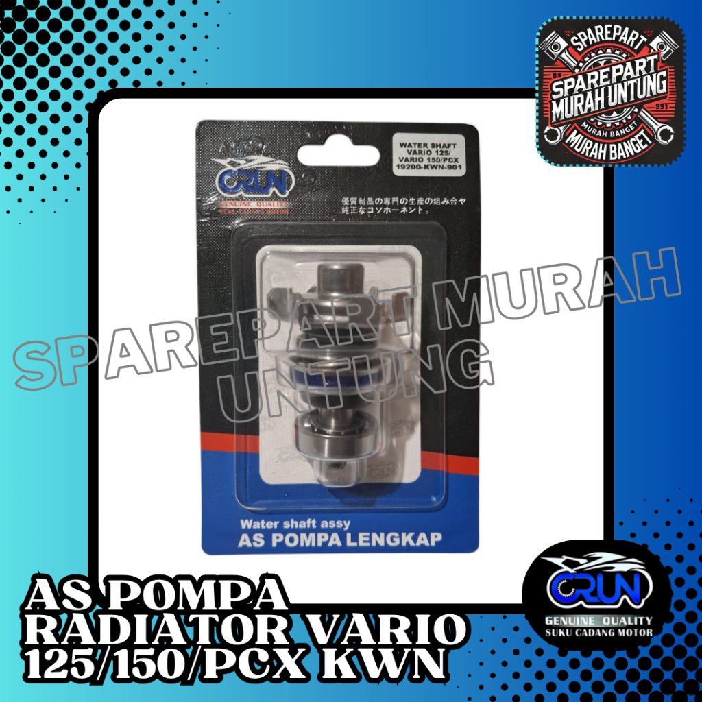 AS POMPA RADIATOR WATERPUMP WATER PUMP ASSY VARIO 125 150 TECHNO PCX 150 KWN ORIGINAL CRUN