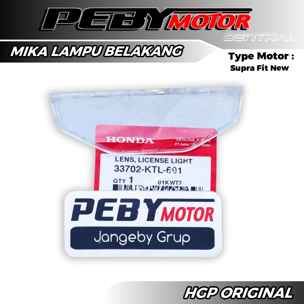 Mika Lampu Plat Nomor Belakang Supra Fit New ORIGINAL Resmi HGP 33702KTL