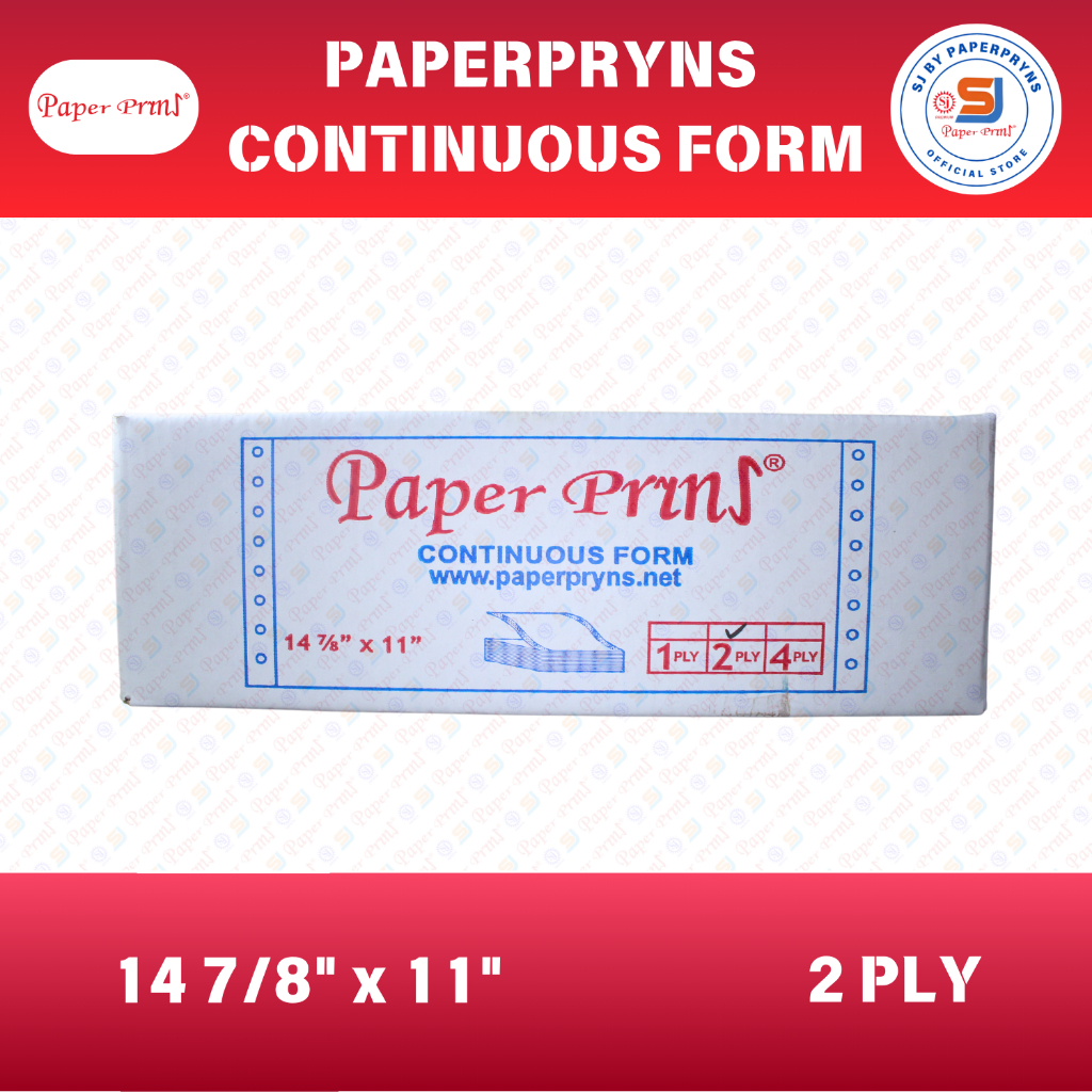 

PAPERPRYNS Continuous Form 14 7/8" × 11" (2 PLY) NCR Sheets