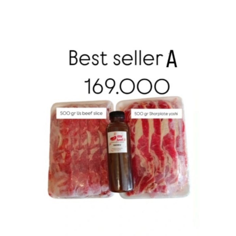 

BEST SELLER A - daging slice + sauce BBQ YAKINIKU sukiyaki