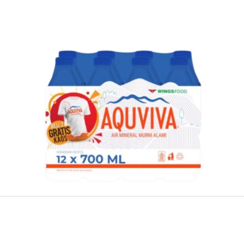 

AQUVIVA 700ml ( air mineral kemasan ) 12 pcs