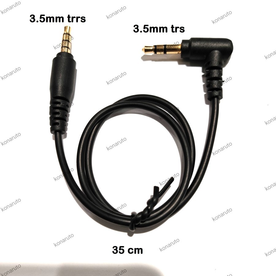 Kabel TRS to TRRS jack 3.5mm - 3.5mm TRRS Male to 3.5mm TRS Male Gold Plated Cable