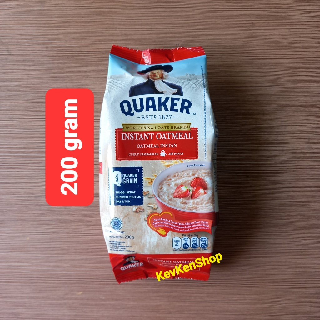 

Quaker Oat Instant Oatmeal Sereal 200gram Merah 200 gram Exp AGUSTUS 2026 BPOM RI