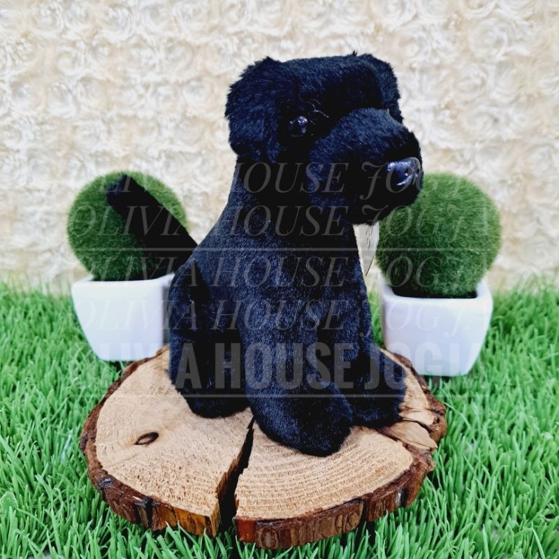Boneka Anjing Hitam Boneka Dog Black Boneka Scottish Terrier Dog