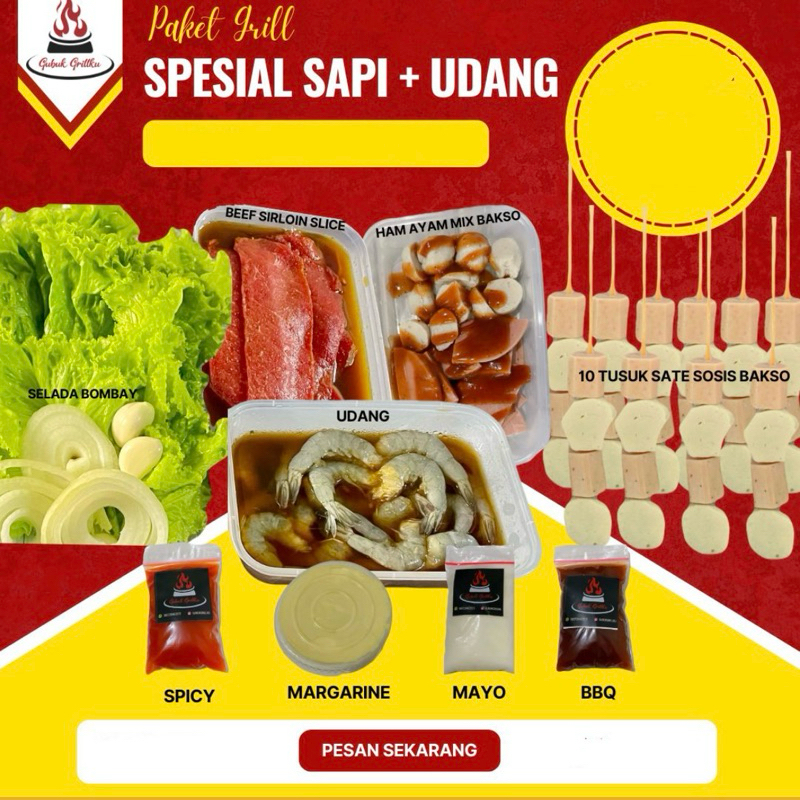 

PAKET SPESIAL SAPI & UDANG (PAKET BBQ || PAKET GRILL)