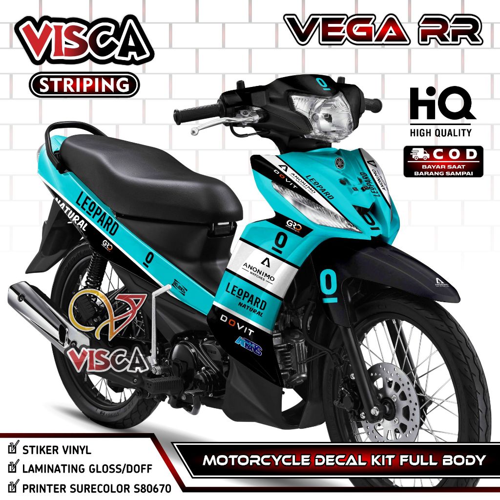 Decal Vega RR Full Body - Stiker Vega RR Fullbody - Dekal Yamaha Vega RR - Striping Vega RR Variasi 
