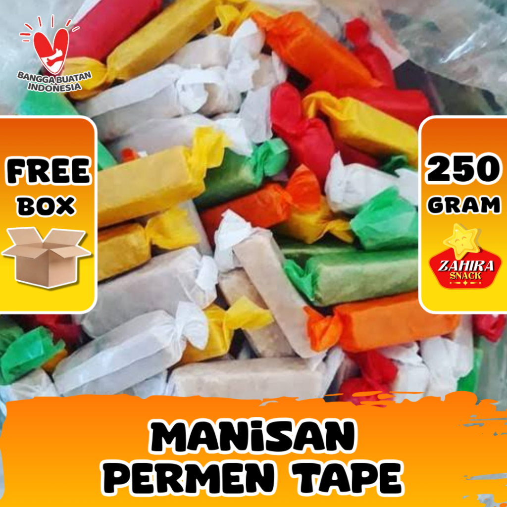 

Oleh oleh Manisan Permen Tape Jadul Jajanan Khas Kebumen 250gr
