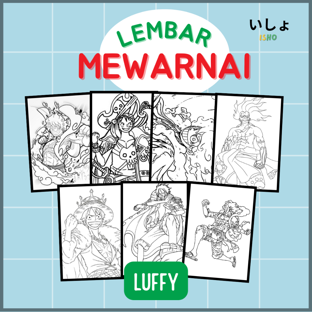 

Lembar/Kertas anime one piece (10 lembar) seru