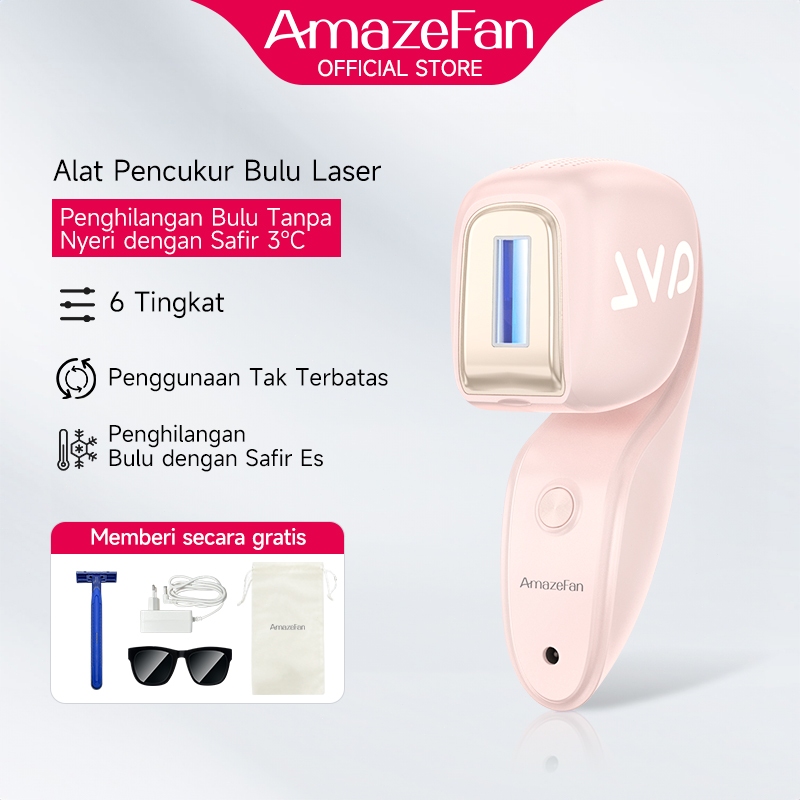 AmazeFan 2in1 IPL perontok bulu permanen Laser hair removal＆pijat wajah Tanpa sakit Kompres dingin 1