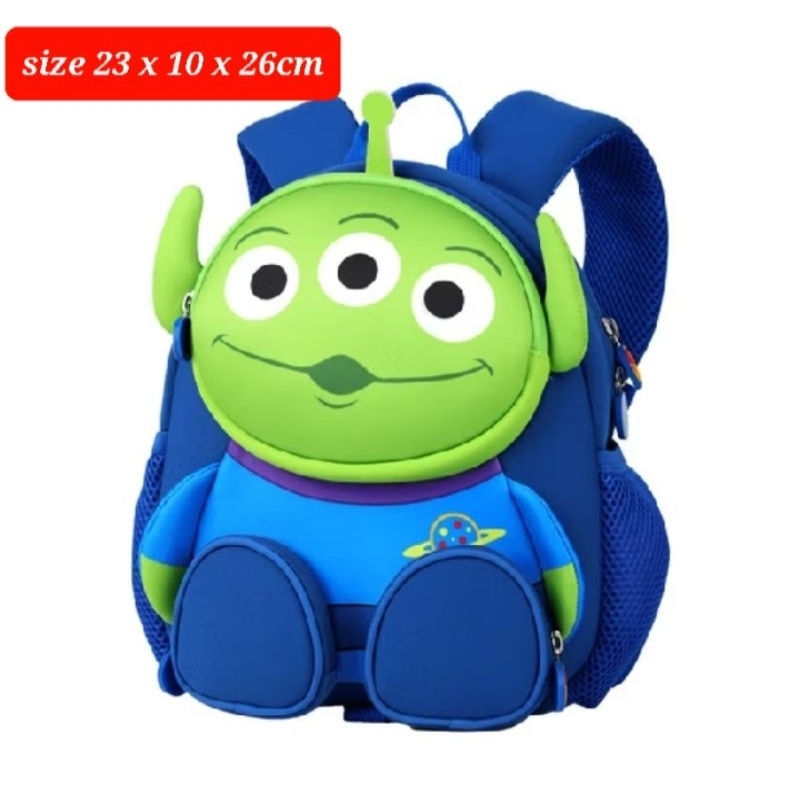 tas 3D alien toy story backpack 3D alien toy story botol minum 3D alien botol sedotan 3D buzz toy st
