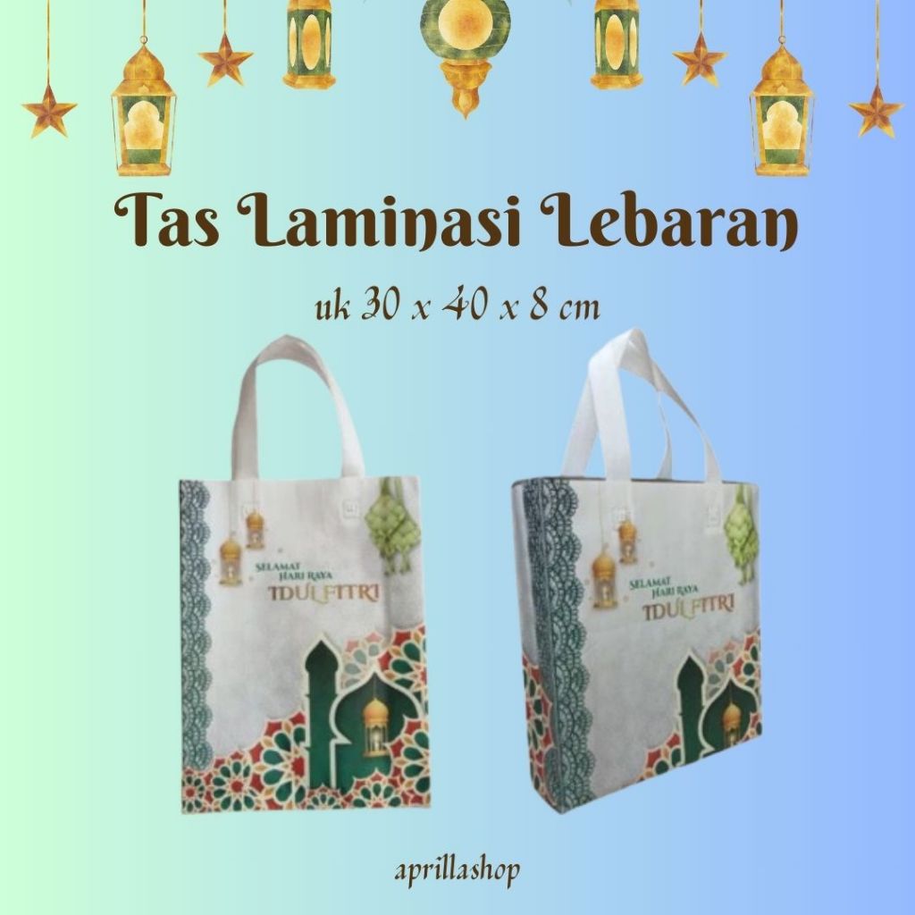 

Goodie Bag Lebaran Laminasi Sedang 30x40cm / Tas Laminasi Lebaran Sedang / Tas Sembako Kuat