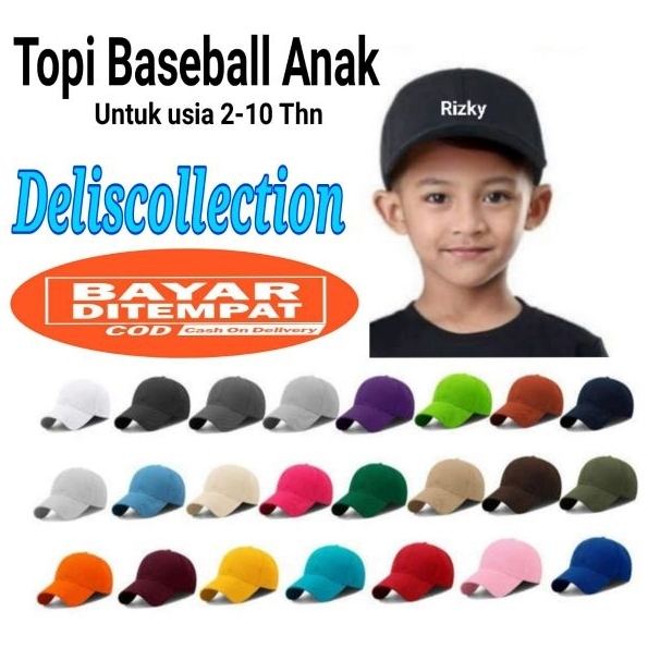 Topi Anak 2-10 Tahun FREE BORDIR NAMA