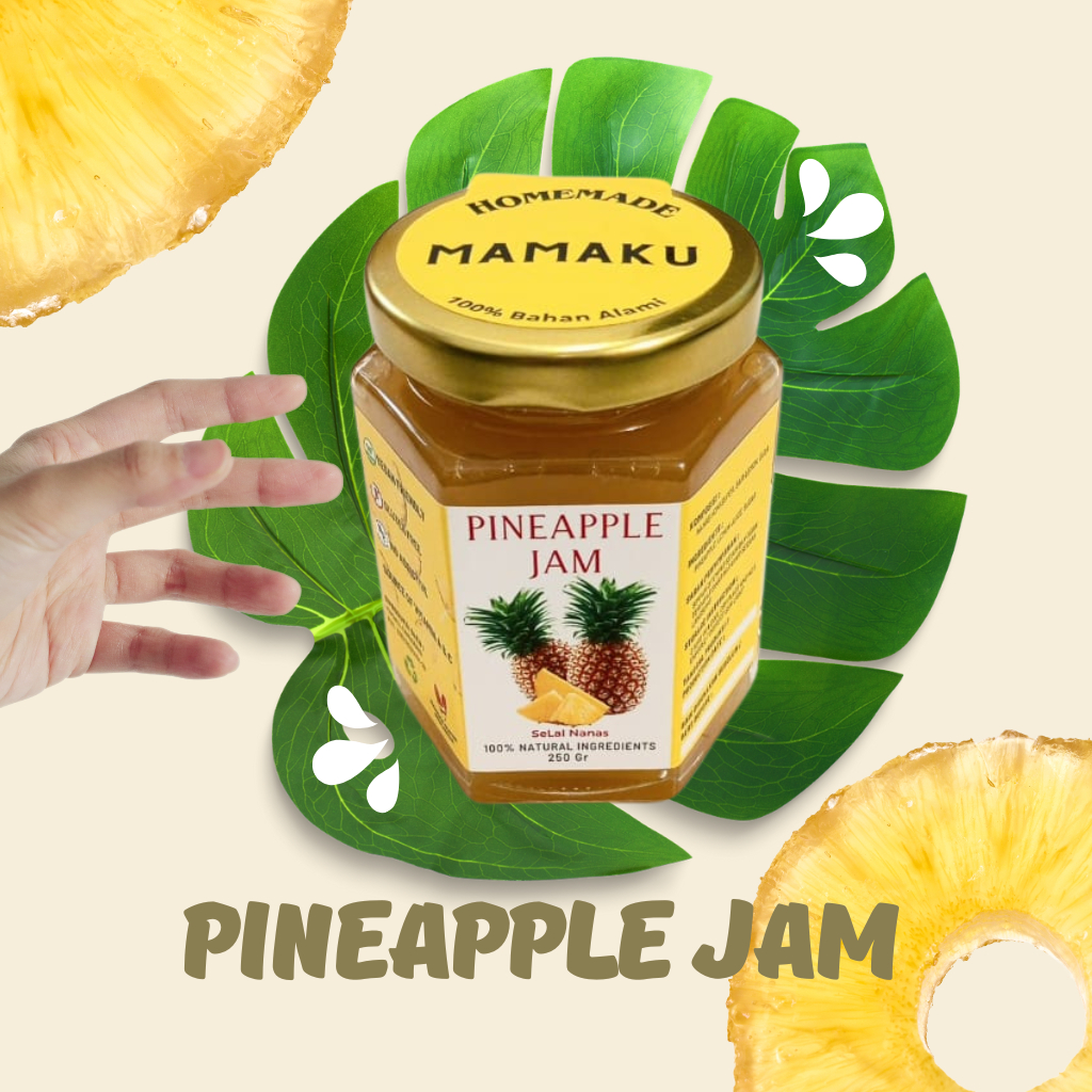 

Pineapple Jam Homemade Mamaku Alami Selai Nanas 250gr