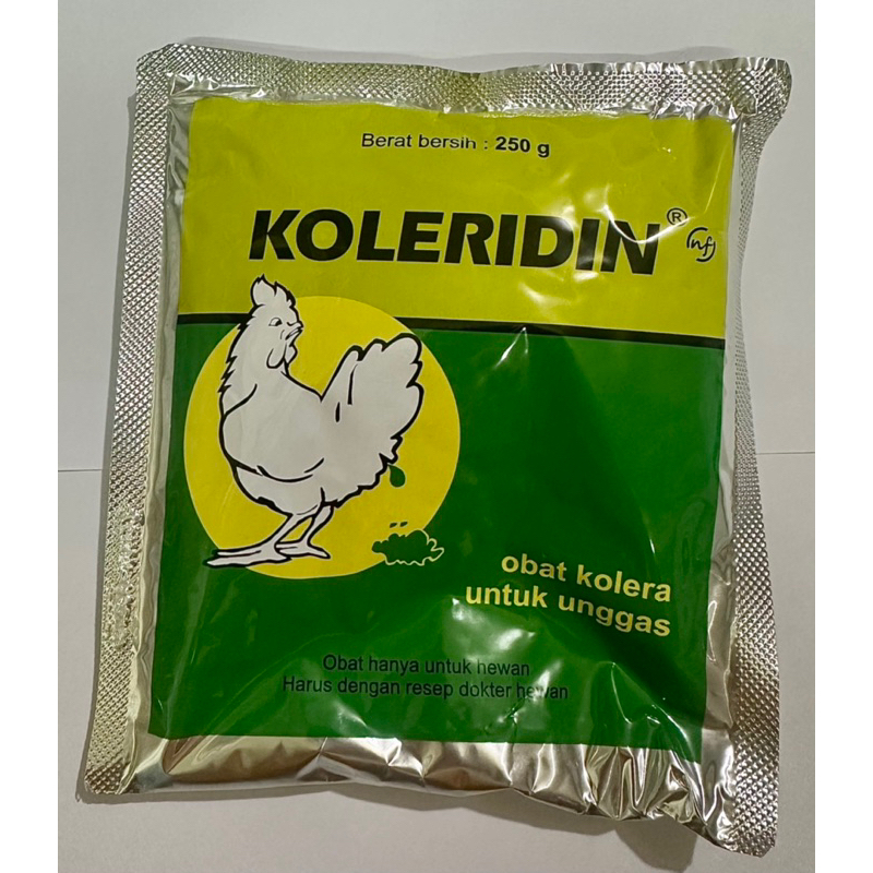 KOLERIDIN 250 Gram - Obat Ayam Untuk Berak Hijau  Berak Putih Berak Kapur Ngorok CRD & Koli Unggas M