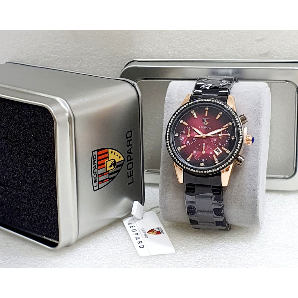 Jam Tangan Wanita LEOPARD K121 Original Rantai