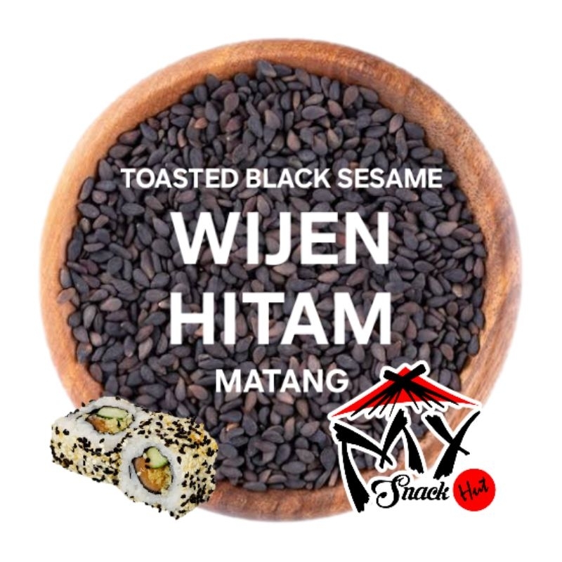 

WIJEN HITAM MATANG 1KG ROASTED OVEN SANGRAI KAOHEIZIMA 烤黑芝麻 KALA TIL TABURAN NASI RICE SPRINKLE