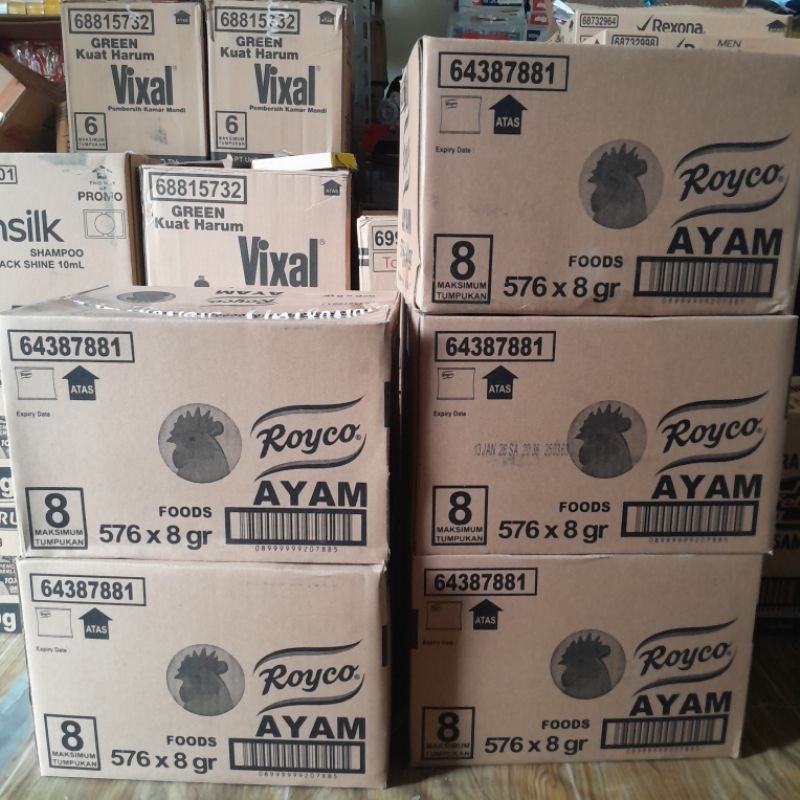 

KALDU BUBUK ROYCO AYAM 8 GRAM HARGA 1 karton (48 renteng )