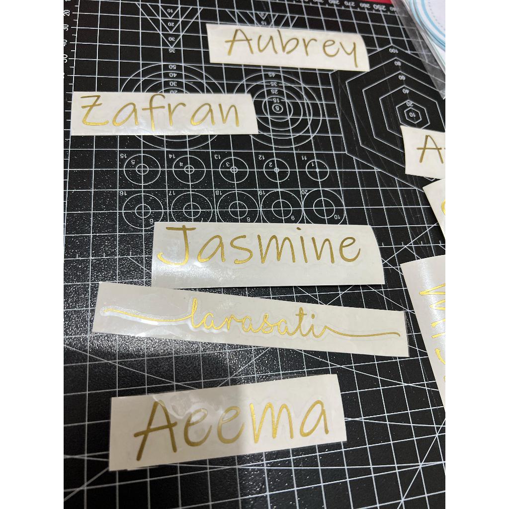 

Cutting Sticker Nama Gold, Silver, Hologram