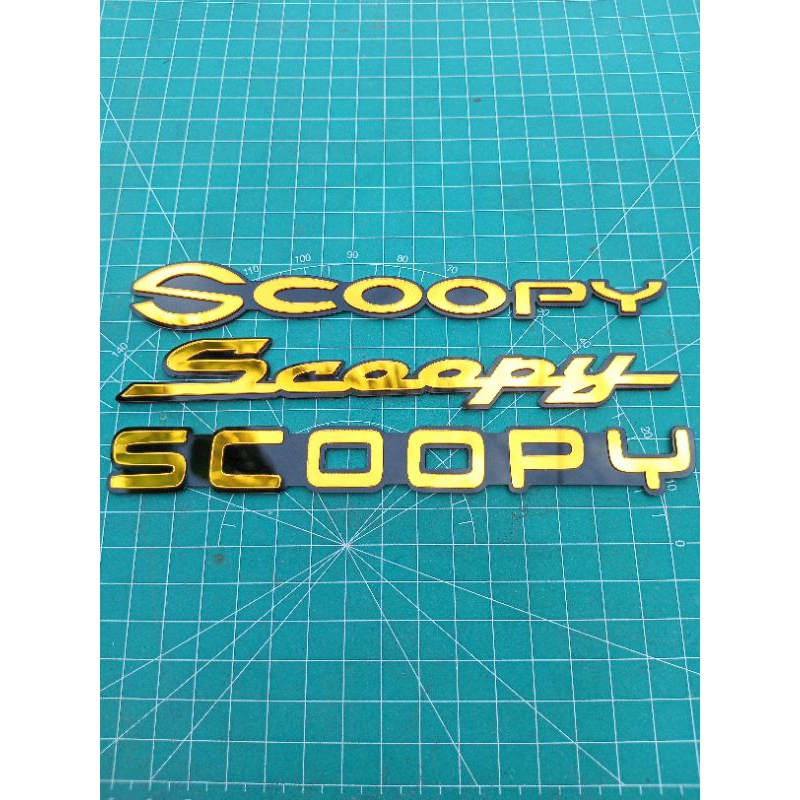 Emblem SCOOPY Tulisan Scoopy Timbul 3D SCOOPY 2016-2019 ESP FI 2021 2023