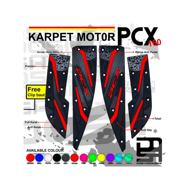 karpet motor honda pcx 160 2020-2024 , pijakan kaki motor honda pcx 160 2020-2024 , alas kaki pcx
