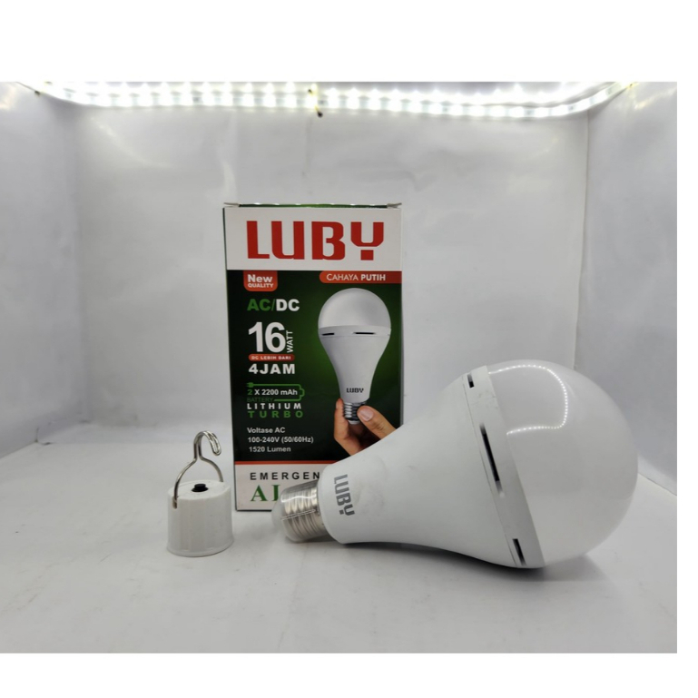 LUBY ALADDIN 16WATT / LAMPU LED EMERGENCY 16W / LAMPU AC DC 16Watt / 16W CAHAYA PUTIH