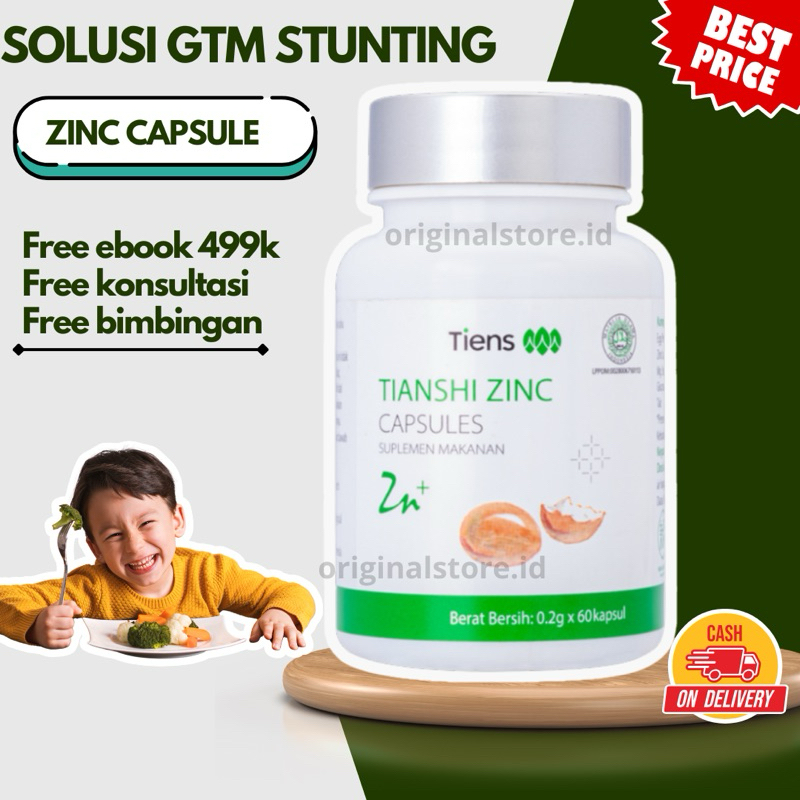 Zinc Tiens Vitamin Penggemuk Badan Obat Napsu Makan Original Menambah Berat Badan Suplement Kesehata