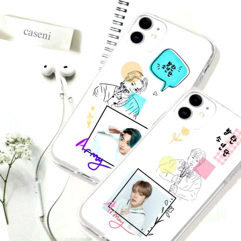 CASE BTS AESTHETIC SOFT ANTI CRACK SAMSUNG IPHONE VIVO XIAOMI REDMI OPPO RENO REALME INFINIX