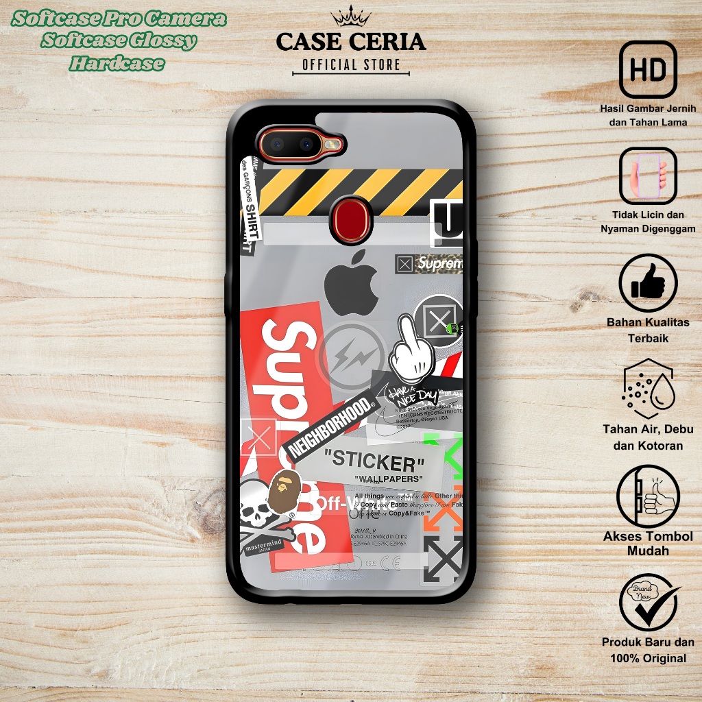 Case Oppo A12/ A7/ A5S/ A11K/ F9 - Casing Oppo A12 A7 A5S A11K F9 ( Aesthetic )– Softcase Pro Camera