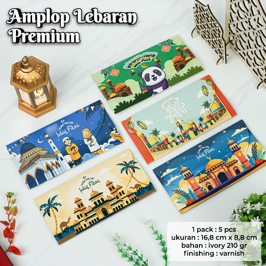 

AMPLOP LEBARAN PREMIUM 2025 MODEL PANJANG ISI 5 PCS