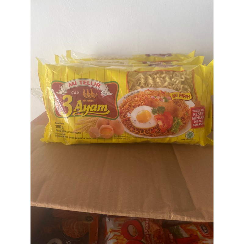 

Mie telur cap 3 ayam 200 gram