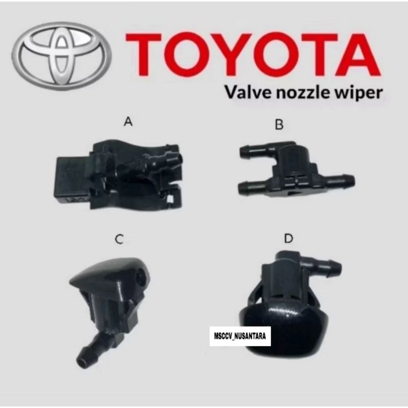 VALVE NOZZLE WIPER TOYOTA UNIVERSAL . PALP SELANG AIR WIPER TOYOTA . PENGHUBUNG SELANG WIFER . PENYE