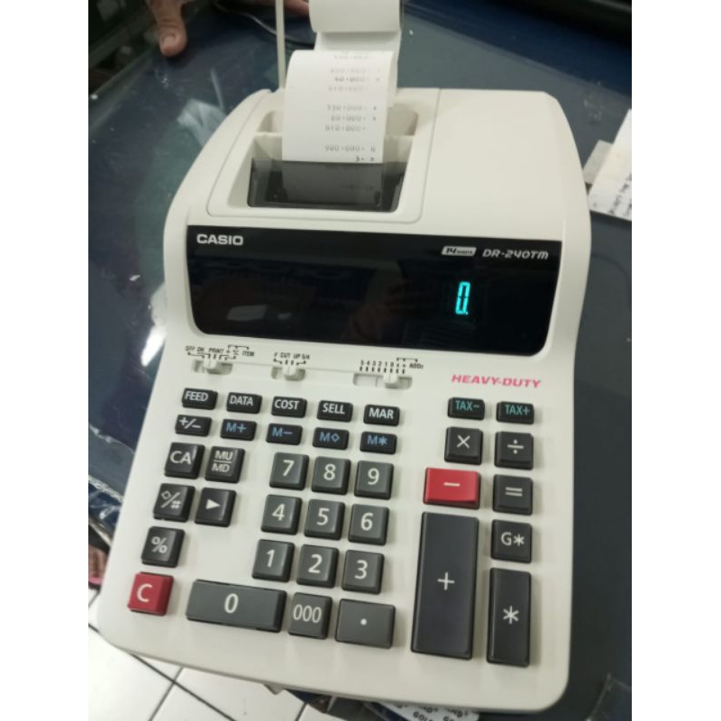

Kalkulator CASIO DR 240TM NEW putih /kalkulator printing / kalkulator kasir