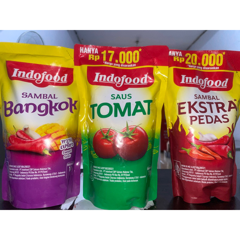 

Indofood Sambal Bangkok, Saus Tomat, Sambal Extra Pedas