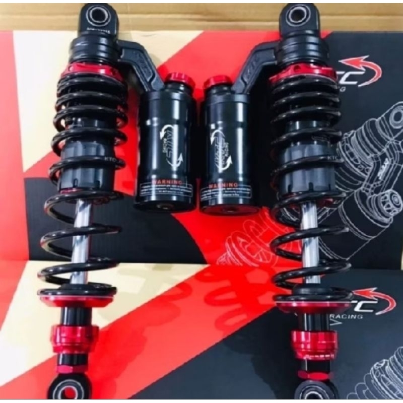 SHOCK BREAKER BELAKANG MEREK KTC EXTREM UKURAN 280MM JUPITER, FIZR, VEGA BLACK RED