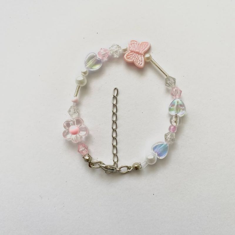 BEADS BRACELET (gelang manik + pengait + rantai)
