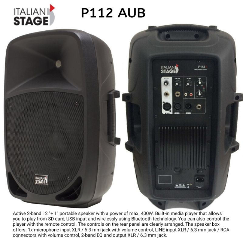 Speaker Aktif Italian Stage P112AUB 12inch 400 Watt