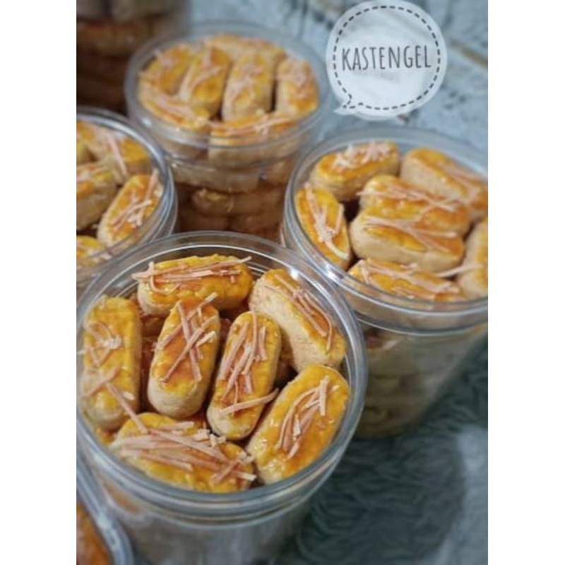 

kue kering kastangel keju / kue kastengels gurih dan lumer ekonomis / kemasan toples 500ml